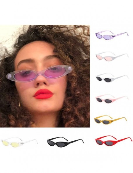 Sport 2019 Gift Idea!Retro Vintage Cateye Sunglasses for Women Men Clout Goggles Plastic Frame Glasses Unisex Eyewear - CY18O...