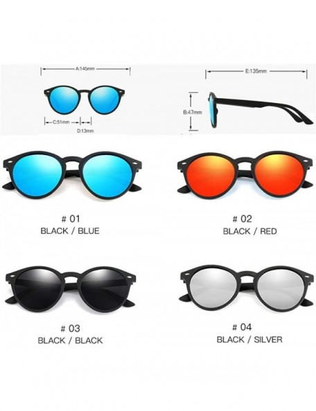 Round 2019 Round Polarized Sunglasses Men Retro Rectangle Classic Vintage SandBlue - Sandblue - CR18YZX8T4A $8.03