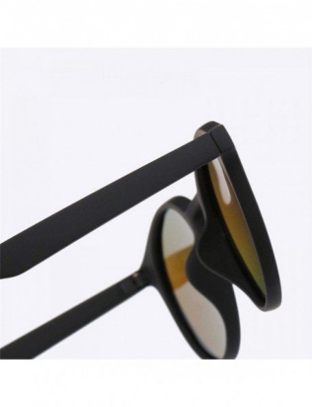 Round 2019 Round Polarized Sunglasses Men Retro Rectangle Classic Vintage SandBlue - Sandblue - CR18YZX8T4A $8.03