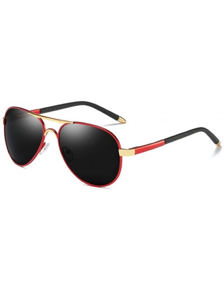Oversized Polarized Sunglasses for Men and Women Unbreakable Frame UV400 - Red - C71997I5LN9 $24.62