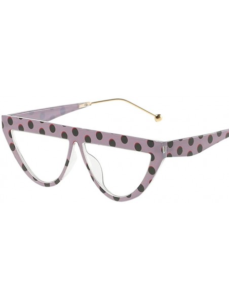 Semi-rimless Retro Vintage Sunglasses for Women Plastic Frame Mirrored Lens Cat Eye Sunglasses Modern Leopard Eyewear - B - C...