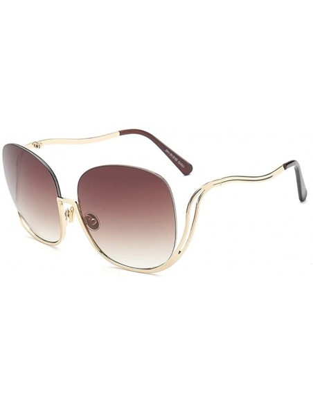 Oval Oval Rimless Sunglasses Women Fashion Retro Sun Glasses Female Metal Frame Gradient Oculos UV400 - CI198OLHGI2 $22.37