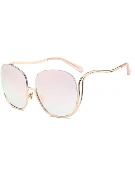 Oval Oval Rimless Sunglasses Women Fashion Retro Sun Glasses Female Metal Frame Gradient Oculos UV400 - CI198OLHGI2 $22.37