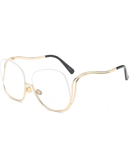 Oval Oval Rimless Sunglasses Women Fashion Retro Sun Glasses Female Metal Frame Gradient Oculos UV400 - CI198OLHGI2 $22.37