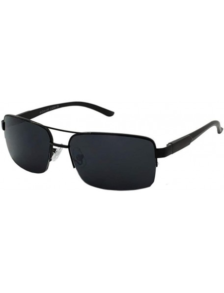 Wrap Super Dark Lens Sunglasses for sensitive eyes -CAT 4 - Black - CF197SZIRWA $18.99