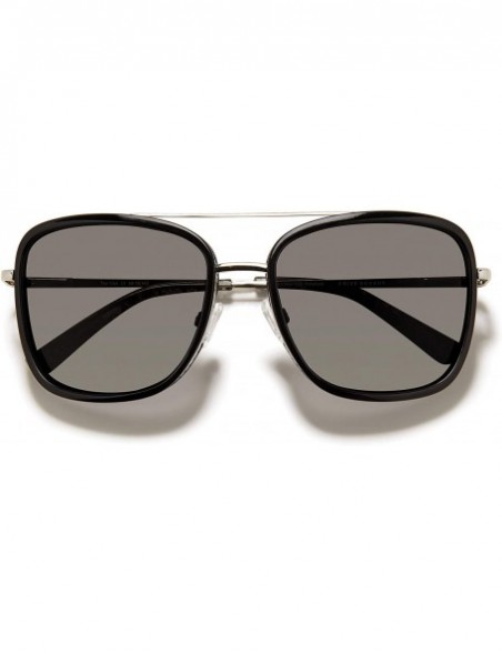 Aviator "Vibe" Designer Sunglasses - Black/Grey - CC18SLNDWHL $34.10