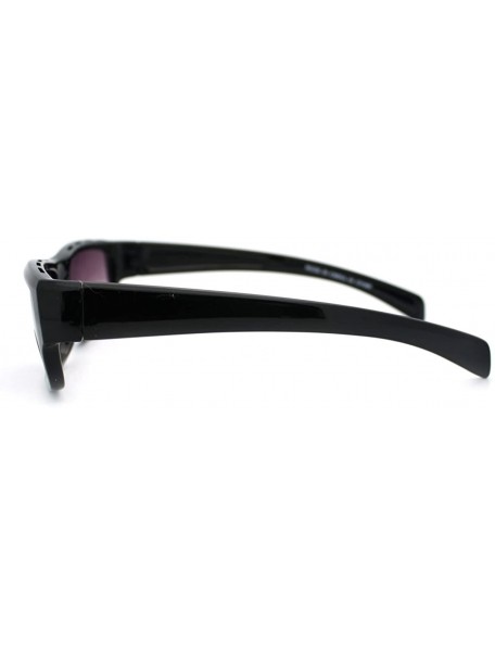 Rectangular Mens Narrow Lens Rectangular Classic Sunglasses - Black - CA11D2XK2HZ $9.40