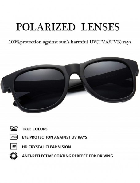 Rectangular Polarized Sunglasses for Men Women Retro UV Protection TR90 Lightweight Frame Driving Fishing Sun Glasses - CR18X...