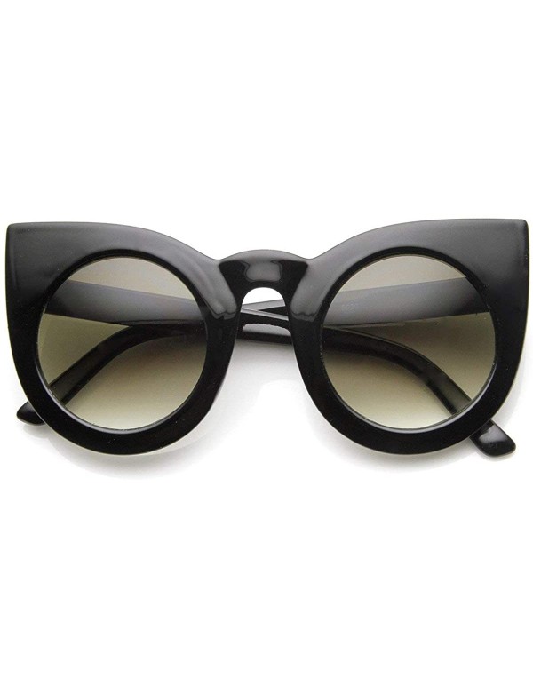 Cat Eye 70s Womens Large Oversized Retro Vintage Cat Eye Sunglasses For Women with Round Lens 48mm - CN11G13X21V $8.38