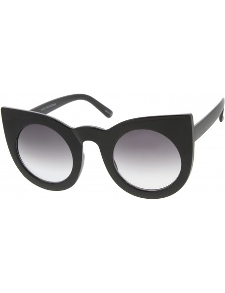 Cat Eye 70s Womens Large Oversized Retro Vintage Cat Eye Sunglasses For Women with Round Lens 48mm - CN11G13X21V $8.38
