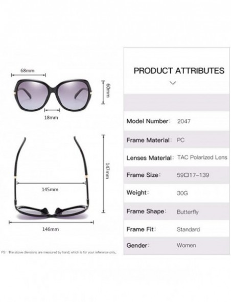 Aviator Women's sunglasses European and American RETRO SUNGLASSES polarizing sunglasses - C - CG18QO9H84C $27.59