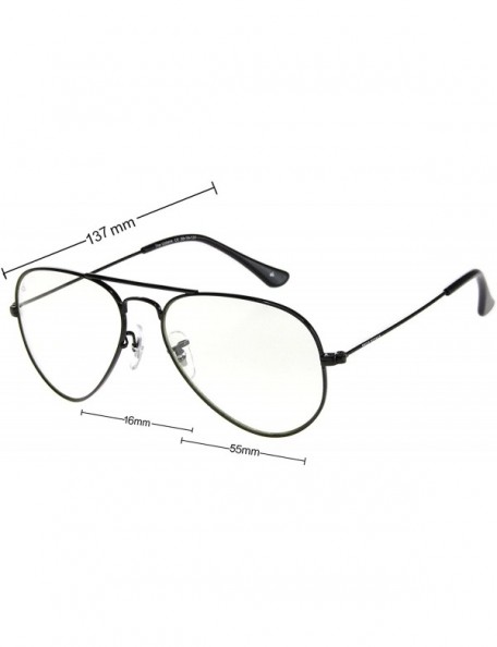 Square Philosopher Collection "The Voltaire" Designer Aviator Eyeglasses - Jet Black/Clear - CP18E52R3N5 $16.08