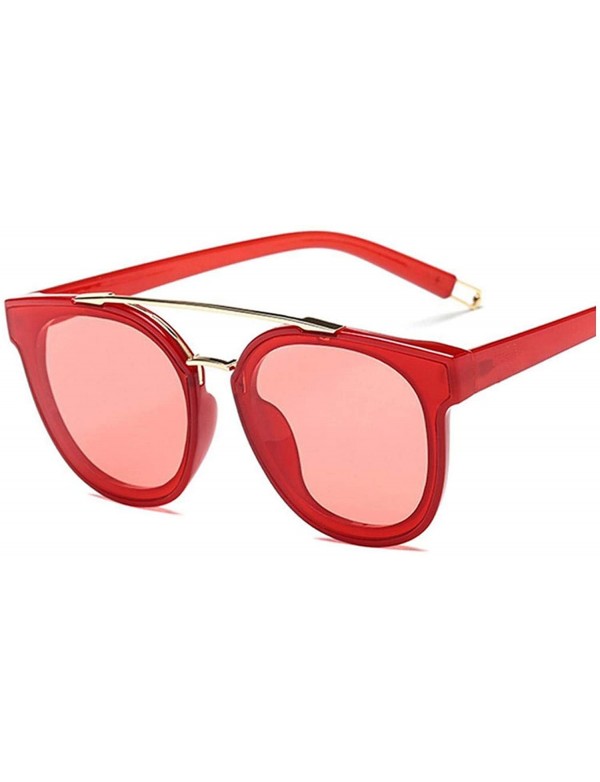 Goggle Metal Sunglasses Women Vintage Sun Glasses Fashion Luxury Decoration Classic Eyewear UV400 - Red - CQ19852LX58 $17.24