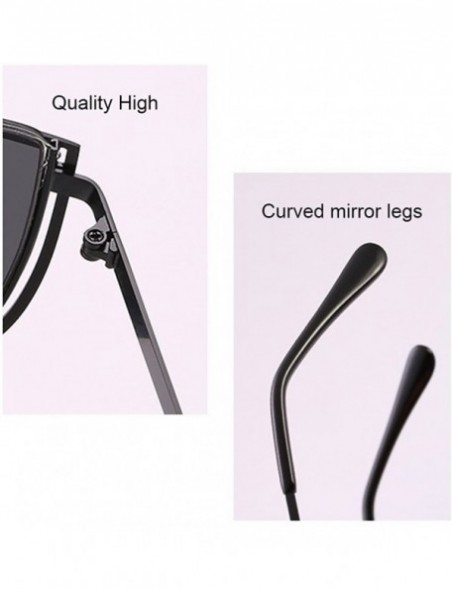 Square Square Retro Outdoor Travel Unisex Sunglasses with Exquisite Metal Frame - Black - CH18CGOQI2L $15.31