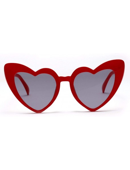 Aviator Fashion Love Eye Women Sunglasses Tinted Color Lens Vintage Shaped Sun Glasses Eyewear Peach Heart Sunglass - C3198ZU...