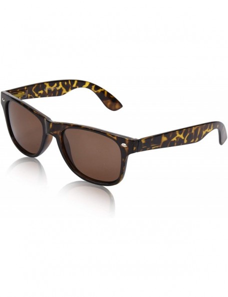 Aviator Polarized Sunglasses Vintage Retro Designer Unisex Sun Glasses UV400 - Tortoise - CI18HKAN5SN $9.60