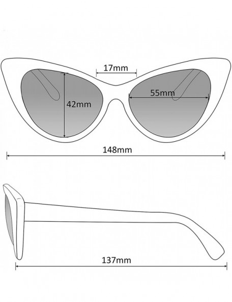 Cat Eye Womens Cat Eye Sunglasses Bulk Party Favors Glasses Retro Vintage Clout Goggles Plastic Frame 10 Pack - CT18Q82M2IA $...