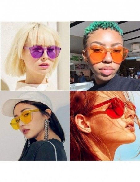 Round Unisex Fashion Candy Colors Round Outdoor Sunglasses Sunglasses - Light Orange - C9199S6ZMXG $12.41