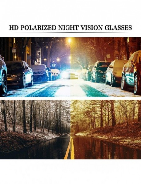 Sport Glasses Driving Polarized Sunglasses Prescription - Night Vision / Matte Black - CI18XRUXDOA $28.19