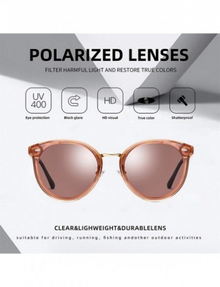 Round Women Round Polarized Sunglasses Female Fashion Designer Gradient Lens Sun glasses For Ladies Goggle UV400 - C3199HWMWL...