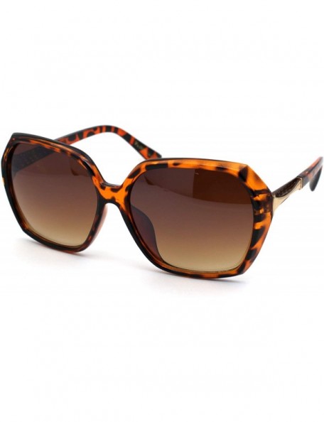 Rectangular Womens Chic Butterfly Designer Fashion Plastic Sunglasses - Tortoise Brown - CV18WOUUR4Z $12.00
