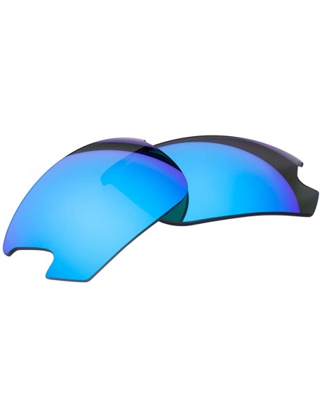 Sport Warrior sports polarized sunglasses for men UV400 protection - Blue Mirrored - CZ18QC9Z8MM $32.12