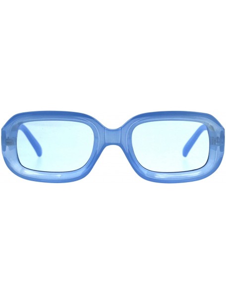 Rectangular Womens Sunglasses Vintage Retro Beveled Rectangular Frame UV 400 - Blue - CU18CTIWNDX $13.93