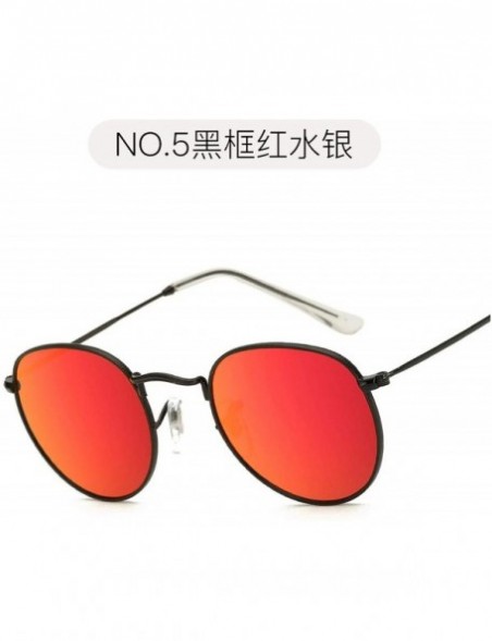 Square Retro Round Sunglasses Women Brand Designer Mirror Sun Glasses Vintage Metal Luxury Female Shades UV400 - 5 - C7198ZZT...