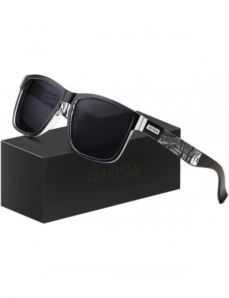 Oversized Vintage Polarized Sunglasses for Men and Women Driving Sun glasses 100% UV Protection - CZ18TA55C5N $17.61