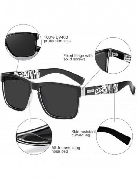 Oversized Vintage Polarized Sunglasses for Men and Women Driving Sun glasses 100% UV Protection - CZ18TA55C5N $17.61