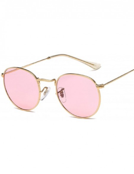 Square Retro Round Sunglasses Women Brand Designer Mirror Sun Glasses Vintage Metal Luxury Female Shades UV400 - 5 - C7198ZZT...