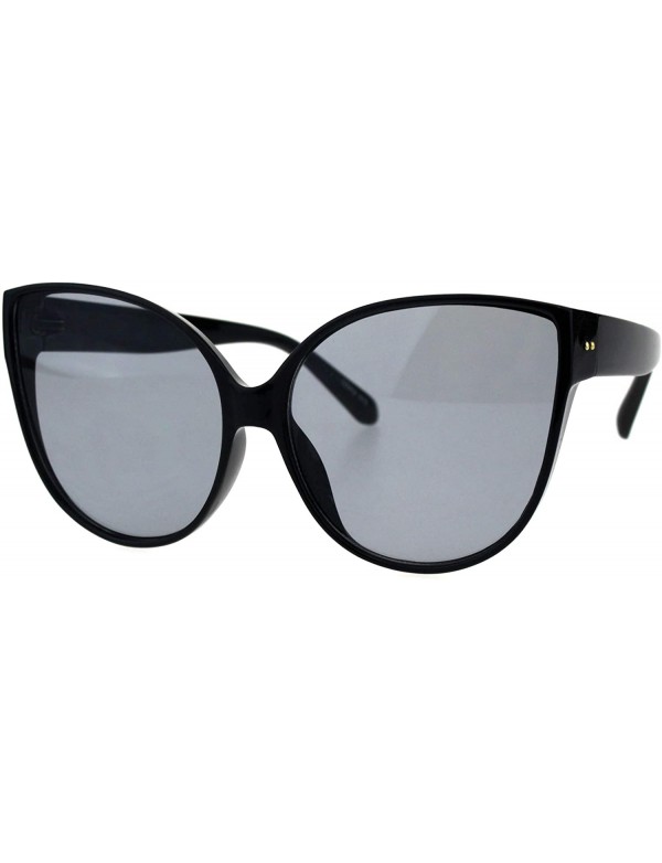 Butterfly Womens Sunglasses Oversized Fashion Big Butterfly Frame UV 400 - Black (Black) - CJ18OE4S4D0 $22.37