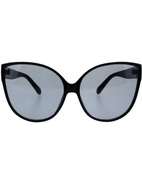 Butterfly Womens Sunglasses Oversized Fashion Big Butterfly Frame UV 400 - Black (Black) - CJ18OE4S4D0 $22.37