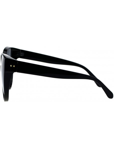Butterfly Womens Sunglasses Oversized Fashion Big Butterfly Frame UV 400 - Black (Black) - CJ18OE4S4D0 $22.37