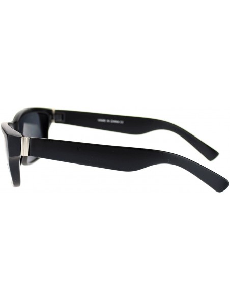 Rectangular Men's Classic Rectangular Sunglasses Casual Everyday Shades - Matte Black - CE11P6MGLIJ $8.03