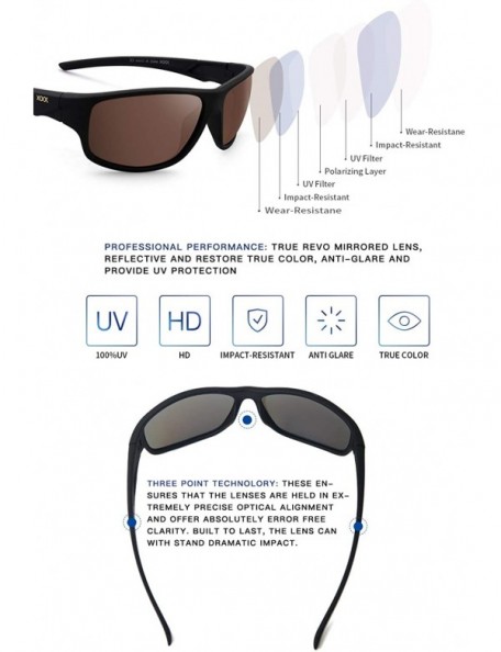 Sport Sunglasses for Men Polarized UV Protection Sports Glasses Driving Cycling Fishing Running Baseball - CL18TI6CMXQ $17.34