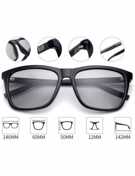 Rectangular Vintage Aluminum Sunglasses for Men/Women 57MM Polarized Sunglasses TL7005 - Photochromic - CN18HAORTCN $12.14
