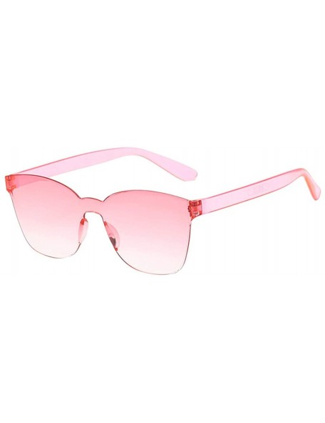 Semi-rimless Unisex Fashion No Frame Clear Sunglasses Sexy Retro Sunglasses Women Sunglasses - A - CV196IYHU63 $7.82