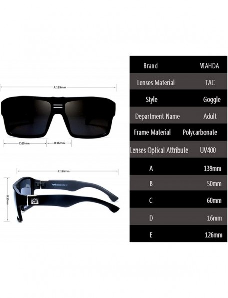 Square new Polarized Sunglasses Men Male Cool Outdoor for Driving Goggles Eyewear gafas de sol hombre - C818AUCR478 $11.46