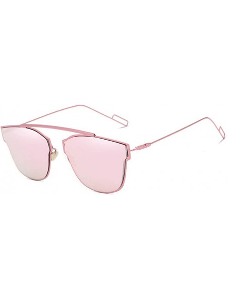 Goggle Trendy Reflective Sunglasses Hipster Sunglasses Metallic Glasses - Red Mercury in Gold Frame - CS18TILS98U $12.20