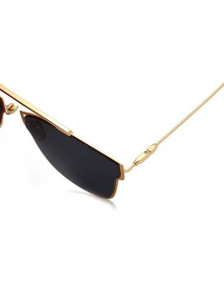 Goggle Trendy Reflective Sunglasses Hipster Sunglasses Metallic Glasses - Red Mercury in Gold Frame - CS18TILS98U $12.20