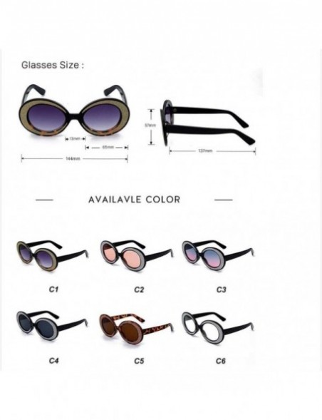 Oval Fashion Sunglasses Oversized Glasses Personality - 2 - C5198G952E0 $26.61