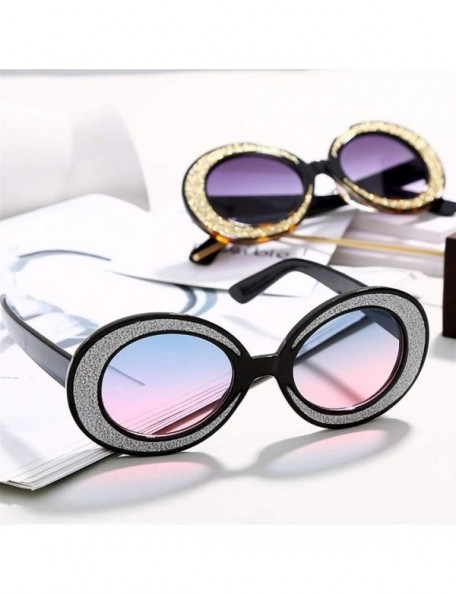Oval Fashion Sunglasses Oversized Glasses Personality - 2 - C5198G952E0 $26.61