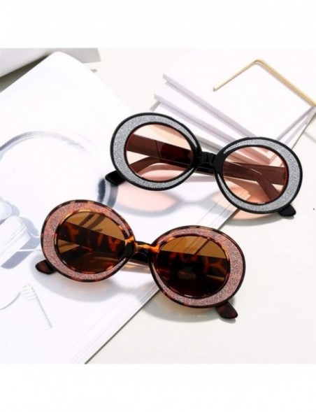 Oval Fashion Sunglasses Oversized Glasses Personality - 2 - C5198G952E0 $26.61