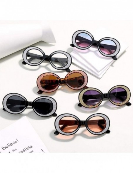 Oval Fashion Sunglasses Oversized Glasses Personality - 2 - C5198G952E0 $26.61