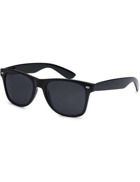 Wayfarer Elegant Unisex Square Vintage Style Black Sunglasses- Free Carrying Pouch - CP18848KCUI $11.58