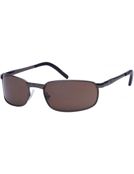 Sport Men's Metal Frame Sunglasses with Flash Mirrored Lens 25080S-FM - Matte Gunmetal - CD126FWN9Z1 $20.46