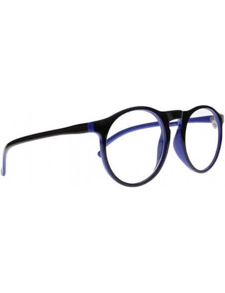 Oval Woman Vintage Stylish Simple Oversized Oval Frame Reading Glasses - Blue - C3185DHE3EQ $8.84