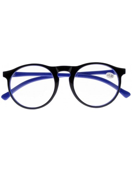 Oval Woman Vintage Stylish Simple Oversized Oval Frame Reading Glasses - Blue - C3185DHE3EQ $8.84
