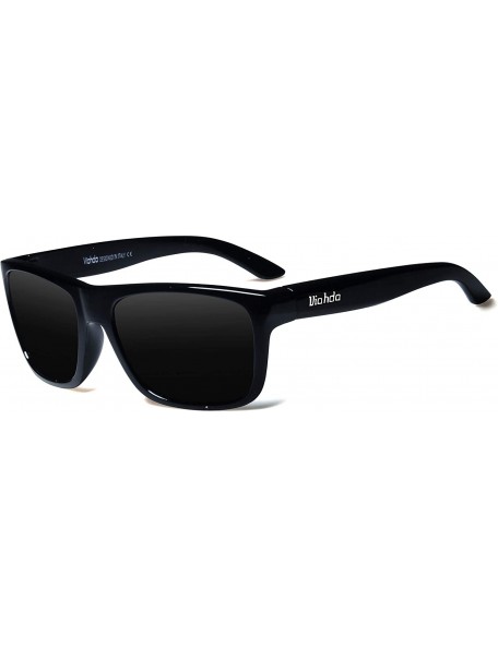 Goggle Polarized Aviation Driving Sunglasses - C7 Black Frame-black Polarized Lens - CG18AW52IDD $12.29